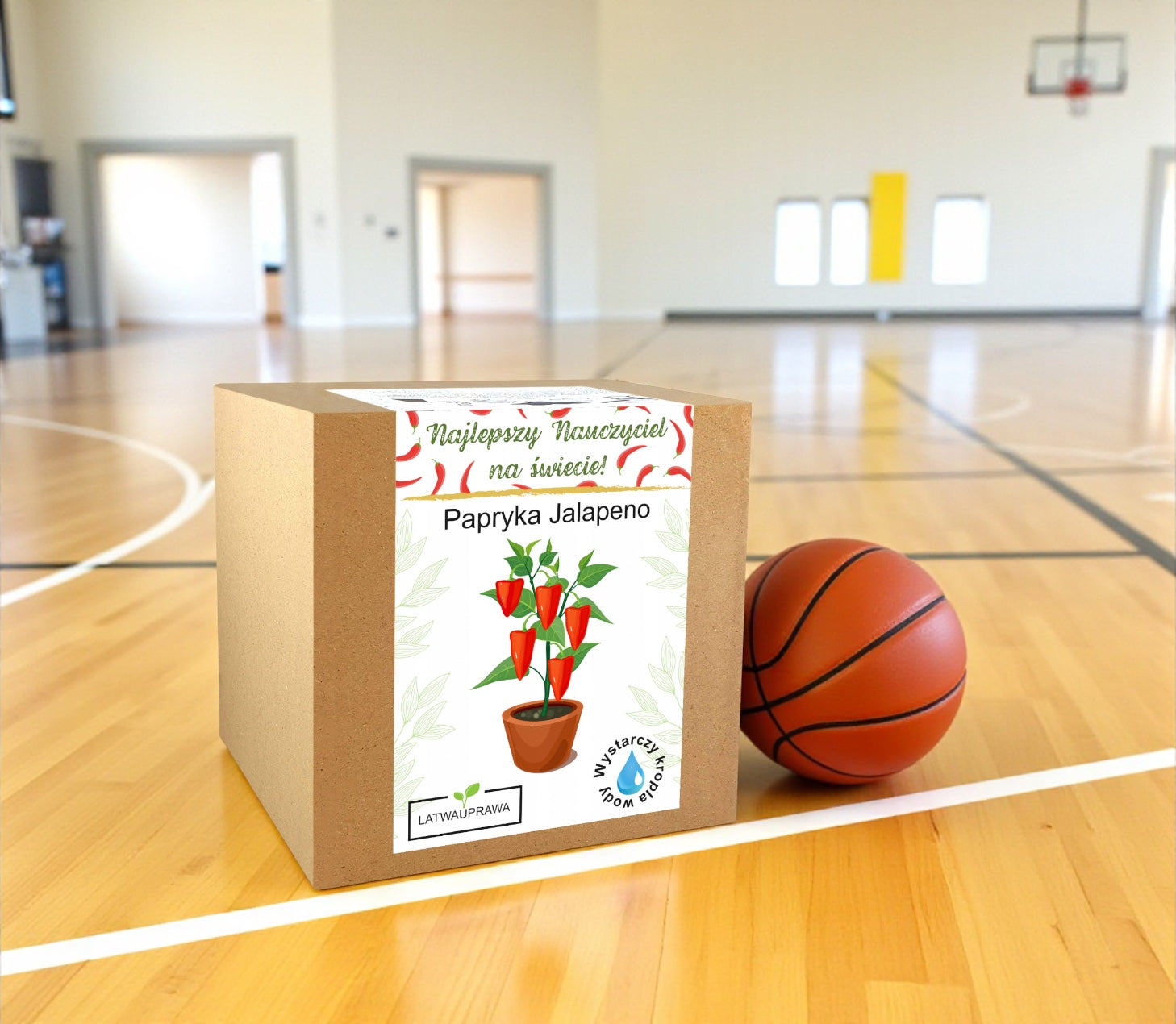 Zestaw do uprawy papryki Jalapeno w pudełku prezentowym dla nauczyciela, oryginalny prezent dla miłośnika sportu i ostrego smaku