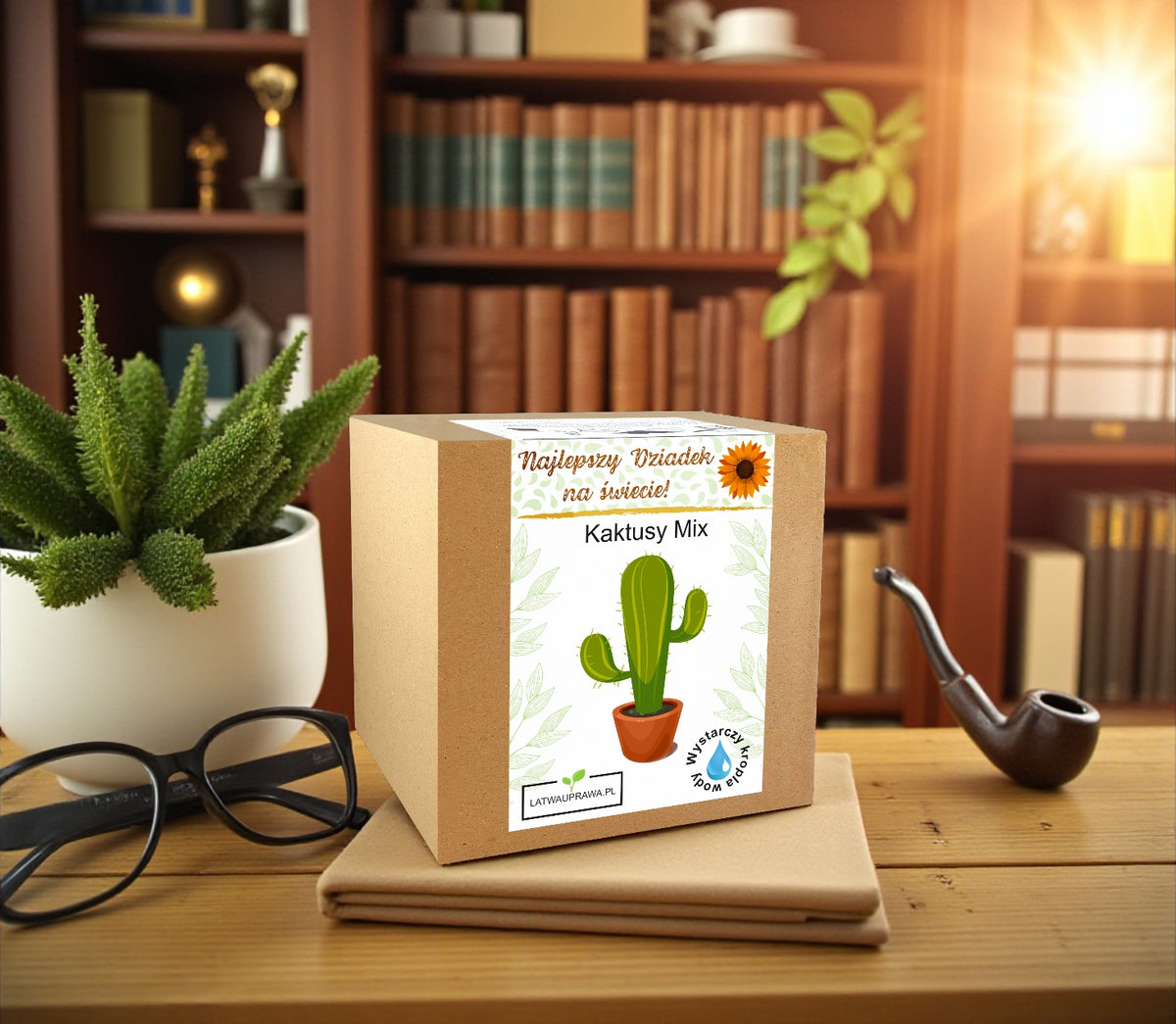 Zestaw do uprawy kaktusów Mix – wyjątkowy upominek dla dziadka, który lubi rośliny.